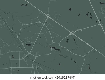 Vector city map of Zelenograd in the Russian Federation with white roads isolated on a green background.