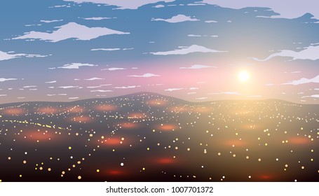 都会 夜明け のイラスト素材 画像 ベクター画像 Shutterstock