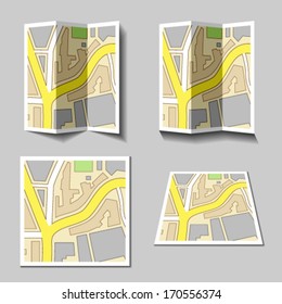 Vector City Navigation Map Icons