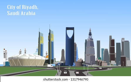 Vector City of Riyadh, Saudi Arabia