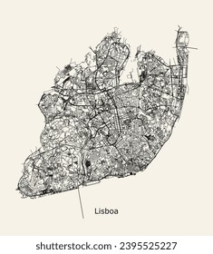 Stadtplan von Lissabon, Portugal