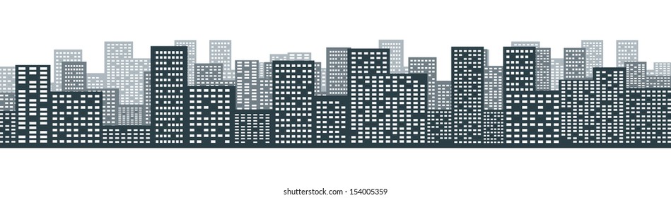 Silhouette de Ciudad del Vector