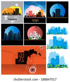 Vector city silhouette