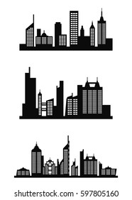 Vector city silhouette