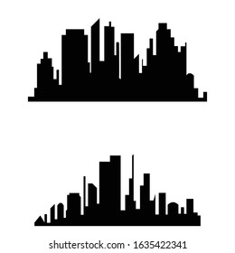 Vector city silhouette in a flat style. Modern urban landscape.vector illustration