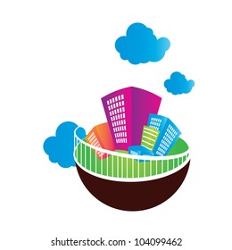 Vector City in the Sky