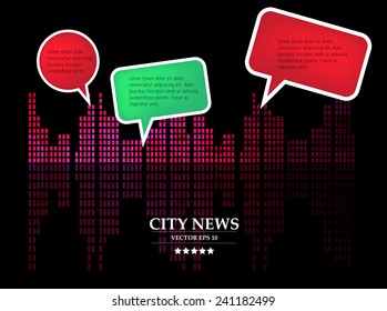 Vector del perfil de la ciudad 