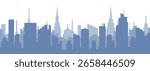 Vector City Skyline Building Silhouette Background