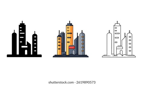 Vector City Skyline Icon Sets