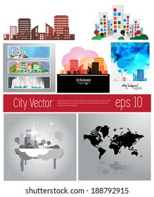 Vetor do conjunto da linha do horizonte da cidade