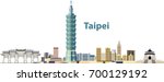 vector city skyline of Taipei