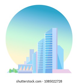 Vector city skyscrapers design template sign symbol