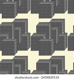 Vector - cityline seamless pattern. Colored illustration.