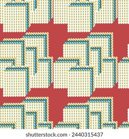 Vector - cityline seamless pattern. Colored illustration.