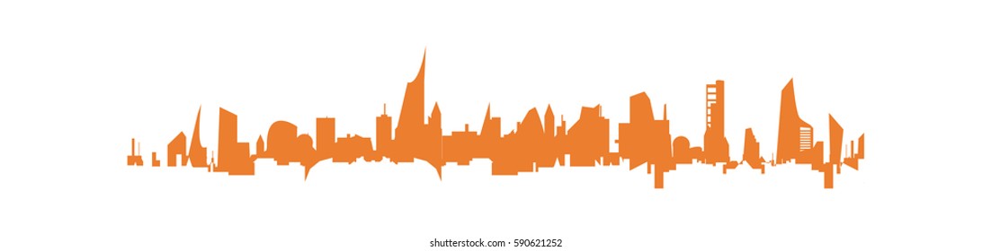 Vector cityscape abstract illustration