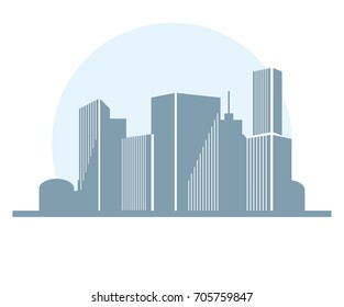 Vector cityscape icon. Modern and urban city illustration