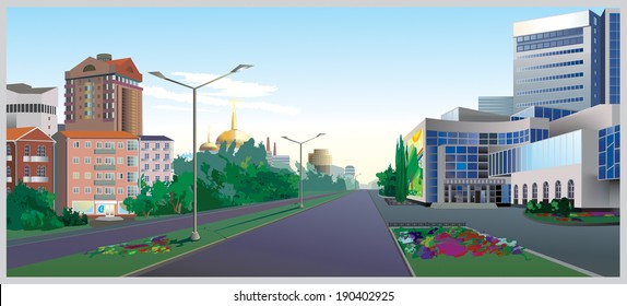 vector cityscape illustration