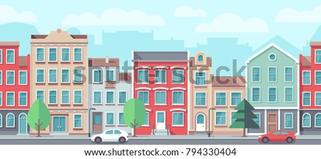 Similar – Image, Stock Photo Historic facades in the old town of Cordoba