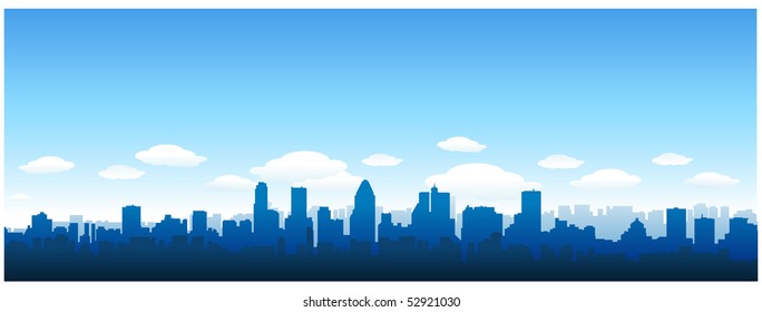 Vector cityscape skyline