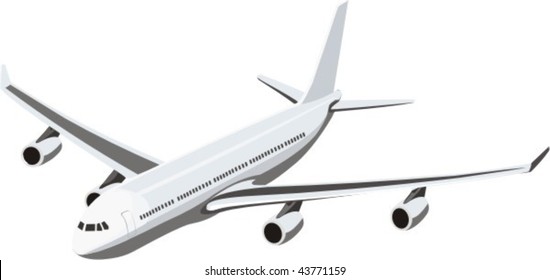 vector civil airplane