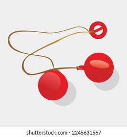 Vector: Clackers Ball or Latto latto traditional toy