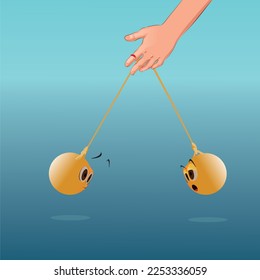 Vector: Clackers Ball or Latto latto traditional toy