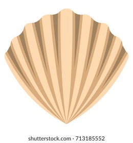 Vector Clam Isolated On White Background