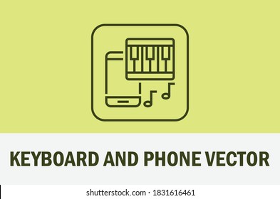 Vector de clapboard e icono del teléfono aislado en fondo de color pastel. Para el diseñador.