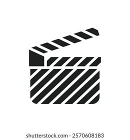 Vector Clapper Board Icon. Movie Clapper. Film Clapper Board Icon