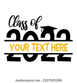 Vector Class of 2022 Name Frame