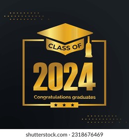 Vector class of 2024 gradient background.