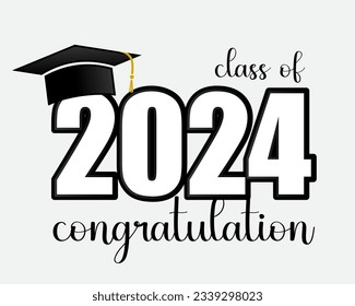 Vector class of 2024 gradient background.