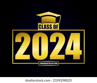 Vector class of 2024 gradient background.