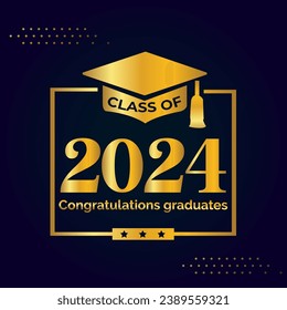 Vector class of 2024 gradient background.