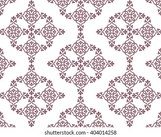 Vector Classic abstract geometric floral pattern ornament background for cards, web, fabric, textures, wallpapers, tile, mosaic. red color