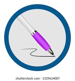 vector classic ballpoint pen icon