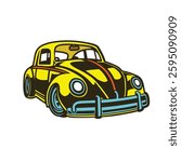 Vector a classic car. 2d flat vector format.
for design elements, made with illustration software
