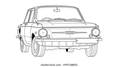 Vector classic car illustration