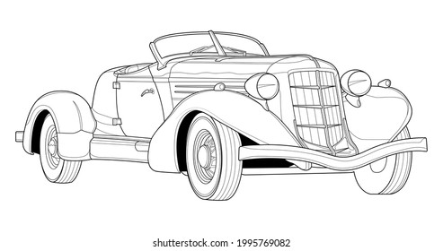 Vector classic car illustration