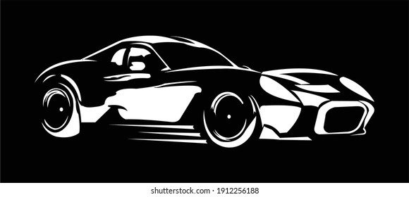 vector classic car illustration for logo design