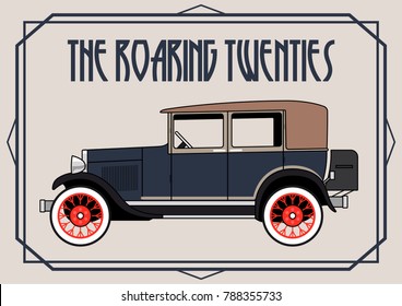 Vector Classic Car From The Roaring Twenties