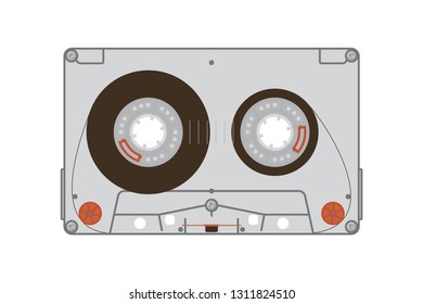 Vector classic compact audio cassette - transparent