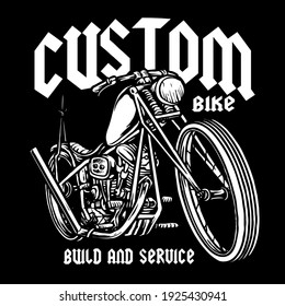 vector of classic custom motorcycle badge