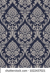 Vector Classic Damask Seamless Pattern 
