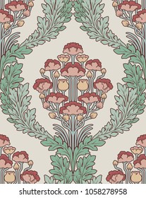 Vector Classic Damask Seamless Pattern 
