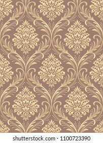 Vector Classic Damask Seamless Pattern 