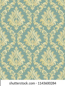 Vector Classic Damask Seamless Pattern 