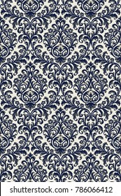 Vector Classic Damask Seamless Pattern 