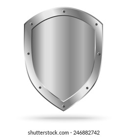 Vector Classic Empty Metal Shield Isolated