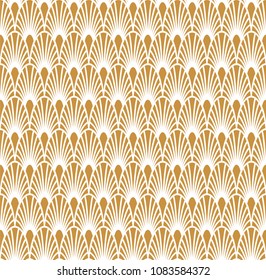 Vector Classic Floral art nouveau Seamless pattern. Stylish abstract art deco texture.